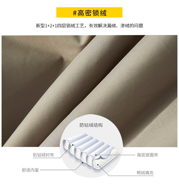 新款男士羽绒服棒球领蓬松开衫上衣灰鸭绒羽绒服男休闲冬季外套男详情4