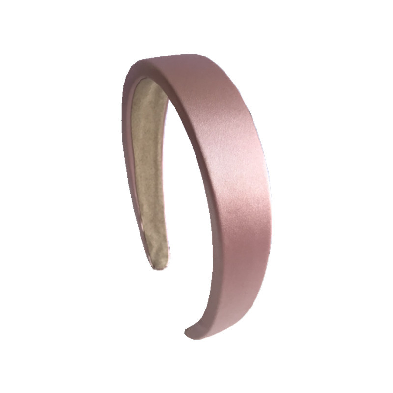 韩版3CM彩色丝光缎面布艺发箍刘亦菲同款纯色海绵头箍百搭发饰详情12