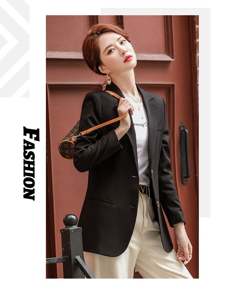 2022年秋季新款韩版时尚气质小西装女式职业装长袖西服外套女修身详情26