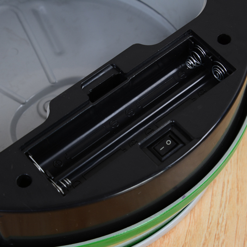 Home stainless steel trash can, creative round cola can, living room storage bucket, sensor-activated electronic trash can pic 20