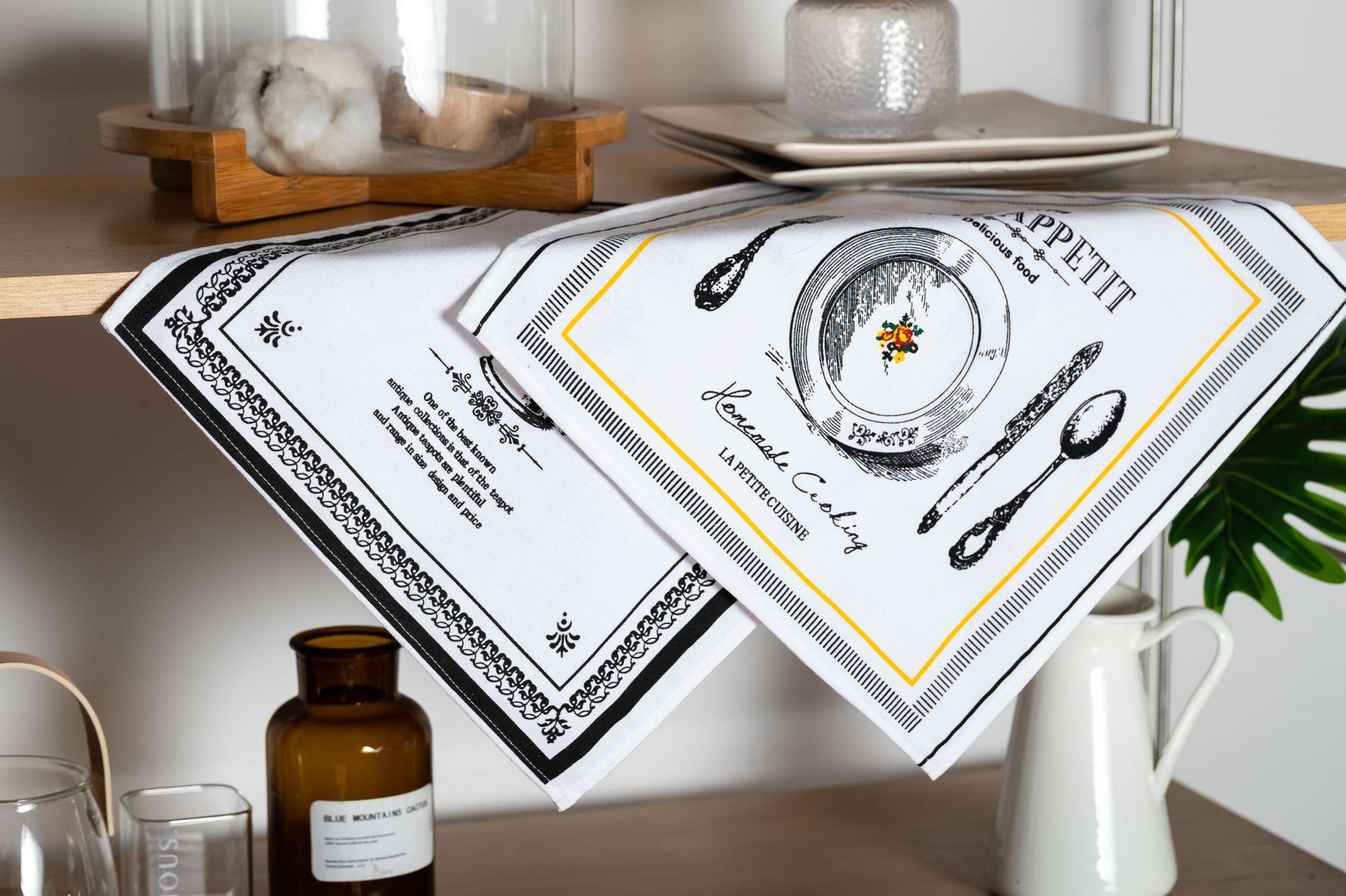 Nordic-style tea towels, placemats, cotton and linen fabric napkins, square home anti-slip napkins, cross-border food background cloth pic 57