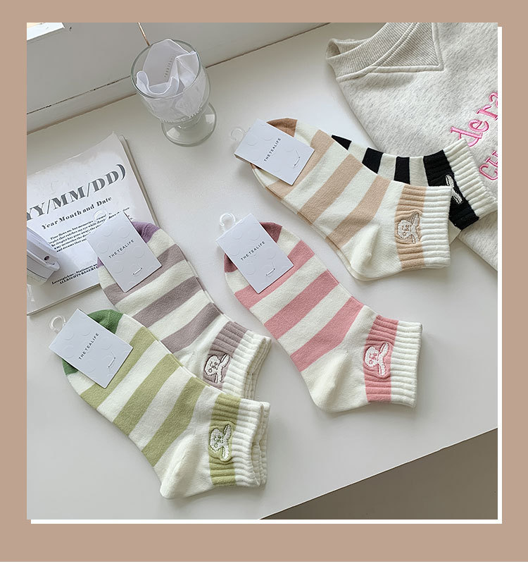 袜子地摊一件代发袜子女短袜夏季薄款女士船袜吸汗透气短筒休闲棉袜女诸暨女袜批发一件代发详情3