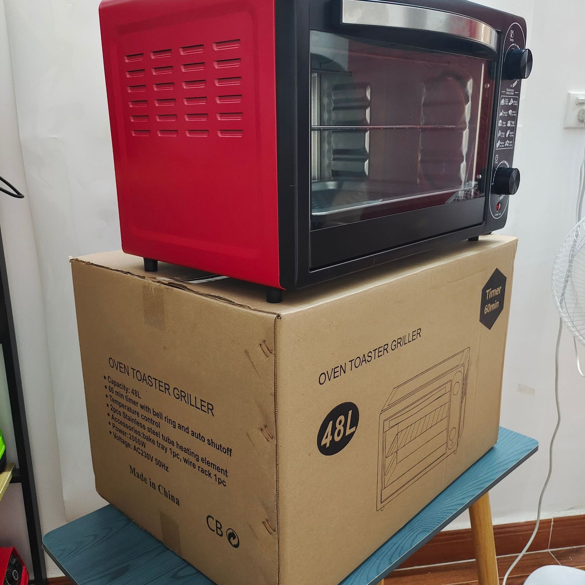 电烤箱48L大容量家用三明治机多功能面包机空气炸烤箱厂家批发详情8