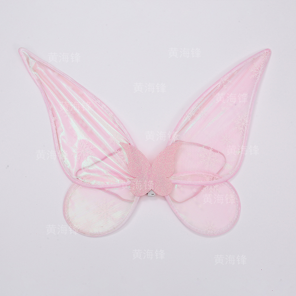 跨境圣诞节精灵翅膀套装舞会带灯单层天使翅膀魔法棒发箍三件套详情5