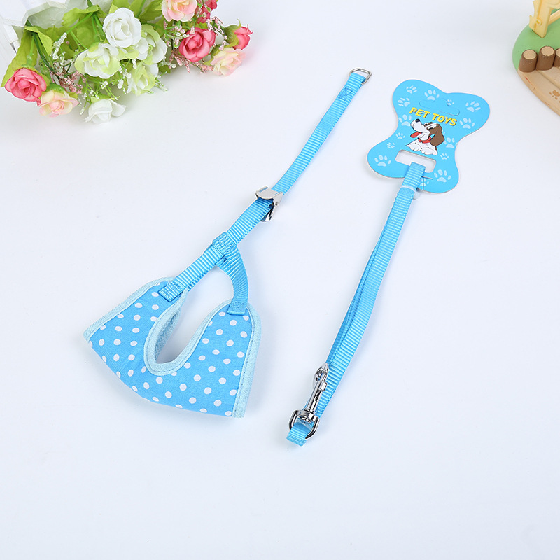 Aishangchong manufacturer offers wholesale dog leashes in stock, super fashionable polka dot sandwich breathable corsets and backcoats pic 6