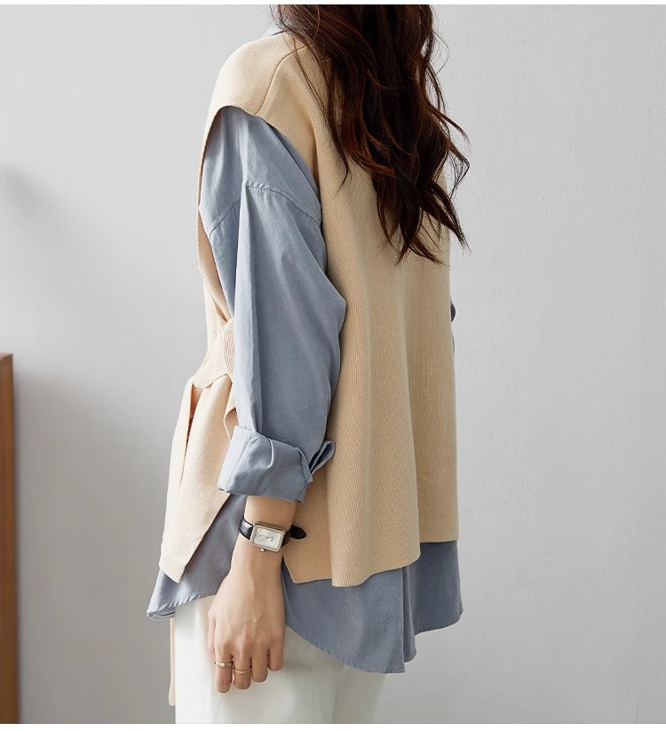 2024秋季纯色衬衫女休闲时尚百搭衬衣韩系通勤外套上衣详情34