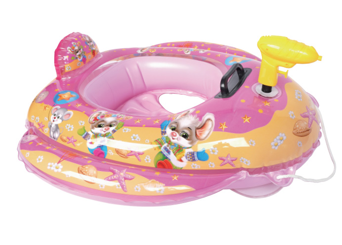 Cross-border water inflatable toy cartoon pattern water gun seat ring outdoor water parent-child interactive toy water jet boat pic 8