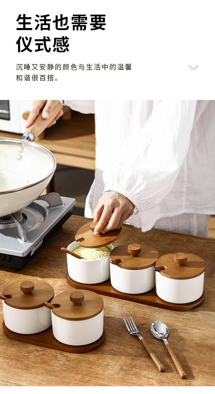 复古陶瓷调料盒盐罐家用调味料盒组合套装厨房调料罐调料瓶调味罐详情10