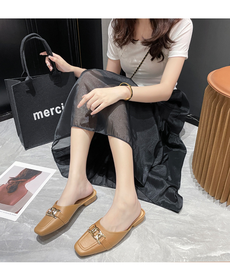 包头鞋女款时尚夏季外穿家用平底包头鞋休闲女士室外凉鞋详情6
