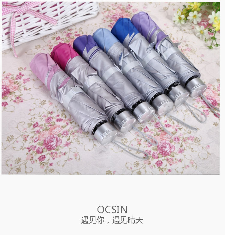 8 creative umbrella strands, three-fold inverted pole sun umbrellas, hot-selling silver plastic umbrellas from the sunshade umbrella factory pic 10
