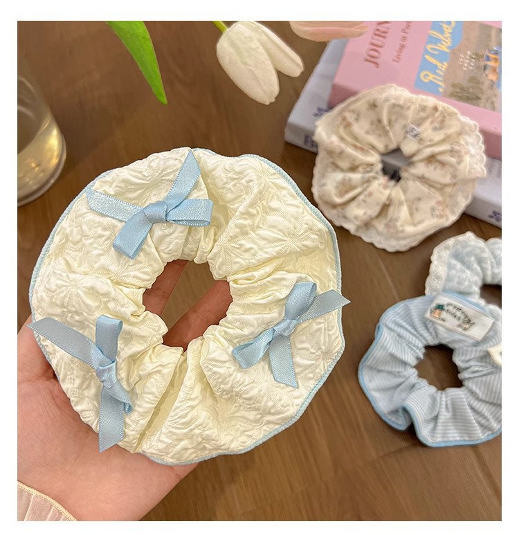 小清新大肠发圈女扎丸子头发绳温柔百搭头绳甜美可爱不伤发头饰夏详情6