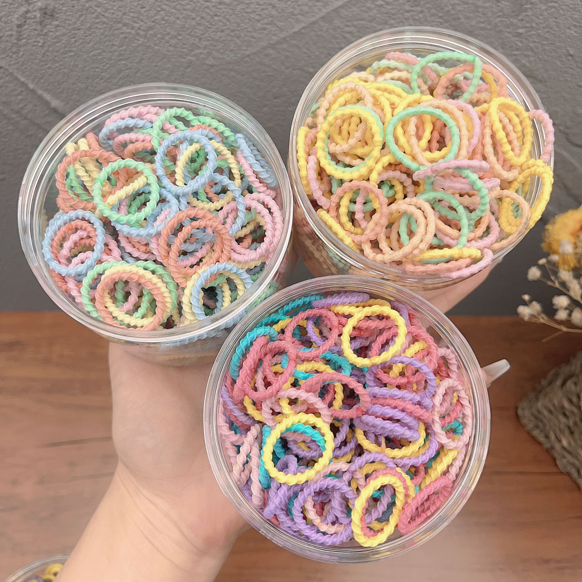 不伤发 儿童 皮筋弹性好发圈拇指扎头发女童头绳女黑色儿童橡皮筋详情14