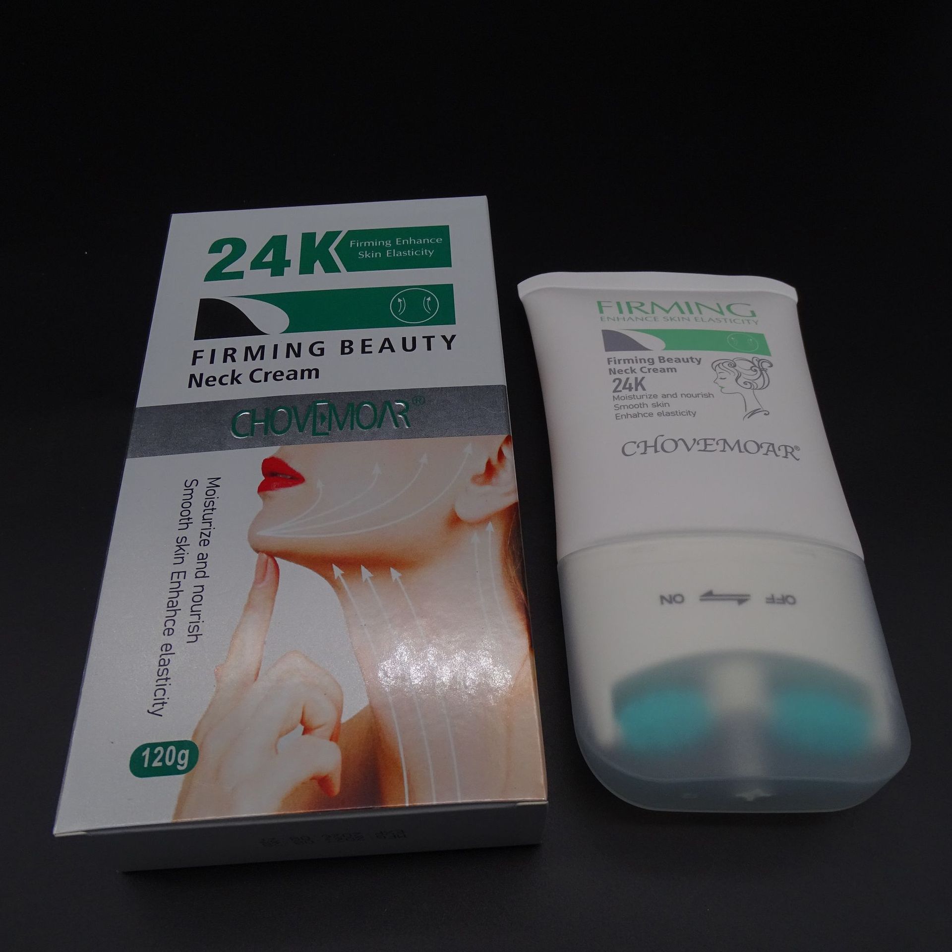 跨境外贸颈部护理按摩霜颈纹补水保湿滋润按摩霜双滚轮美颈霜工厂详情6