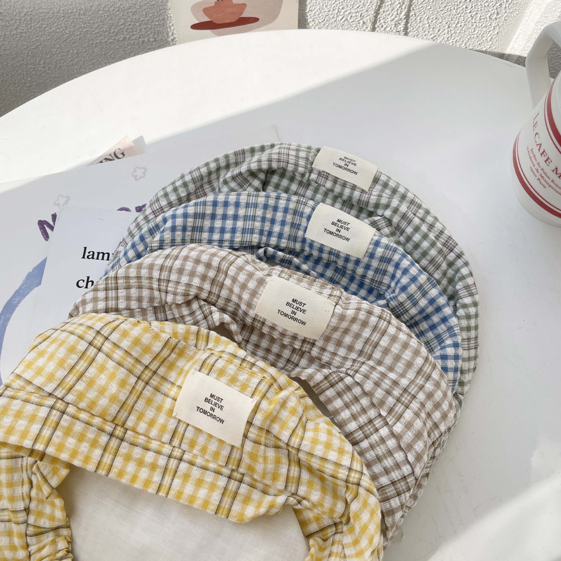 Sombrero de bebé otoño sur primavera verano boina coreana versión de moda ins viento niña pintora sombrero trendy cuadros boina para niños pic 23