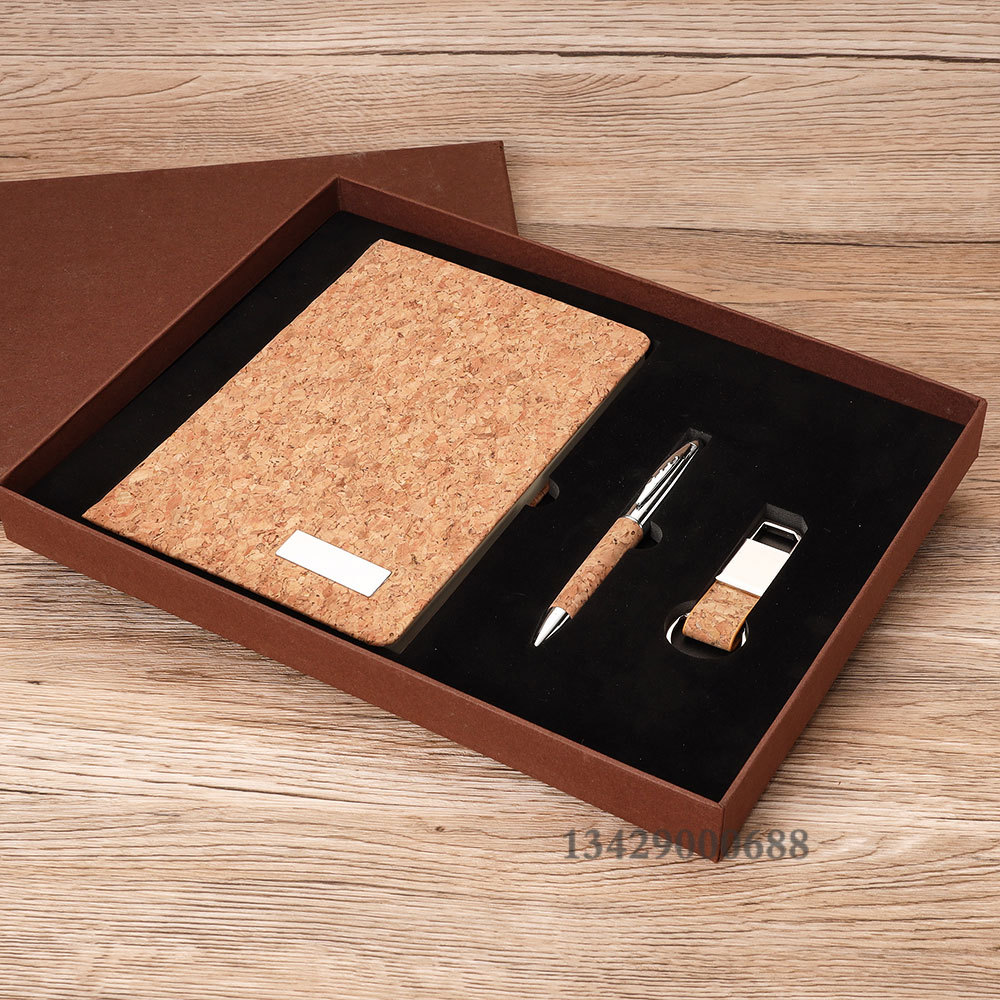 Cork notebook set, school, company, winery, keychain, business event, gift notebook set pic 4