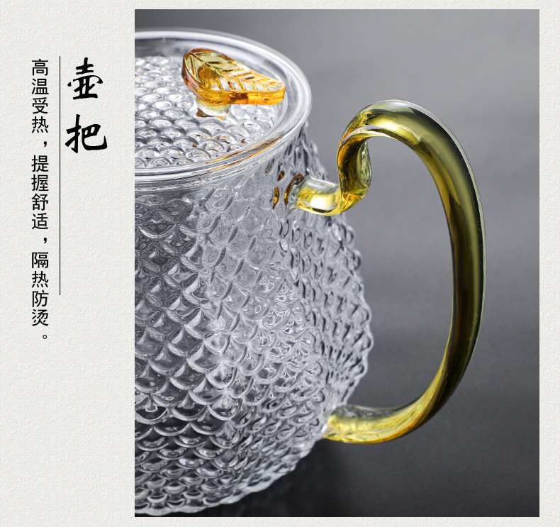 Creative and distinctive teapots, heat-resistant flower teapots, multi-color cups, daily health-preserving teapots, gift tea sets pic 13