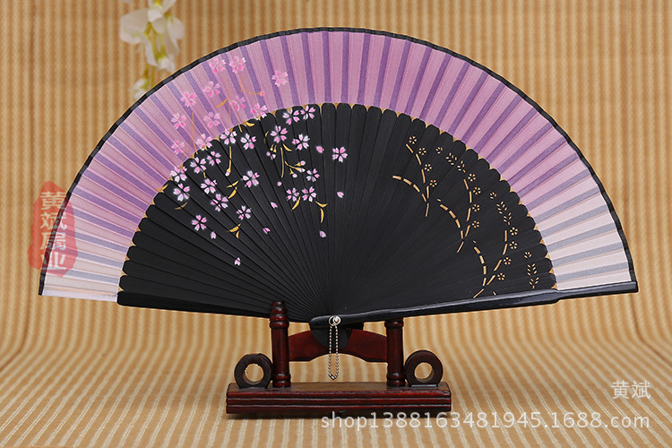 爆款畅销樱花扇 喷绘折扇 烤漆扇 女士精品折扇 日本扇 批发详情7