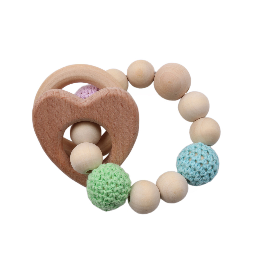 Comercio exterior bebé molar zelkova animal pulsera DIY juguetes para bebés registro natural cuentas pulsera gancho bola pulsera pic 2