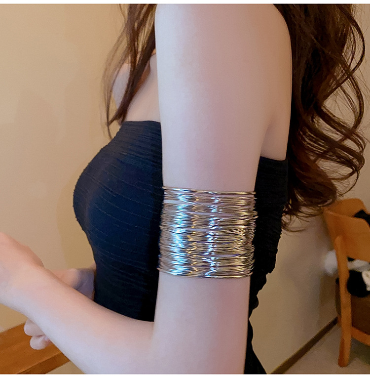 European and American cross-border multi-layer armband open bracelet, high-end, simple and niche wristband, fashionable, individual and elegant jewelry for women pic 16