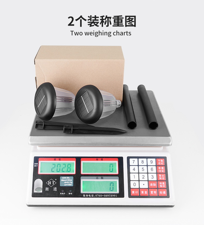 跨境新款太阳能草坪灯 庭院花园家用别墅防水户外庭院led插地灯详情17