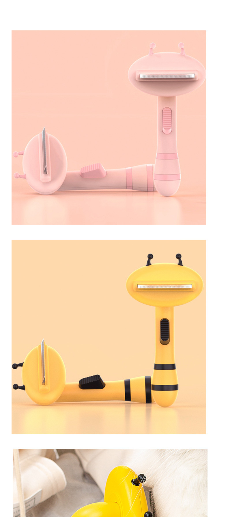 Pet cat hair removal, knot opening knife, dog hair brush, thin combing tool, pet-specific comb hair removal products pic 11