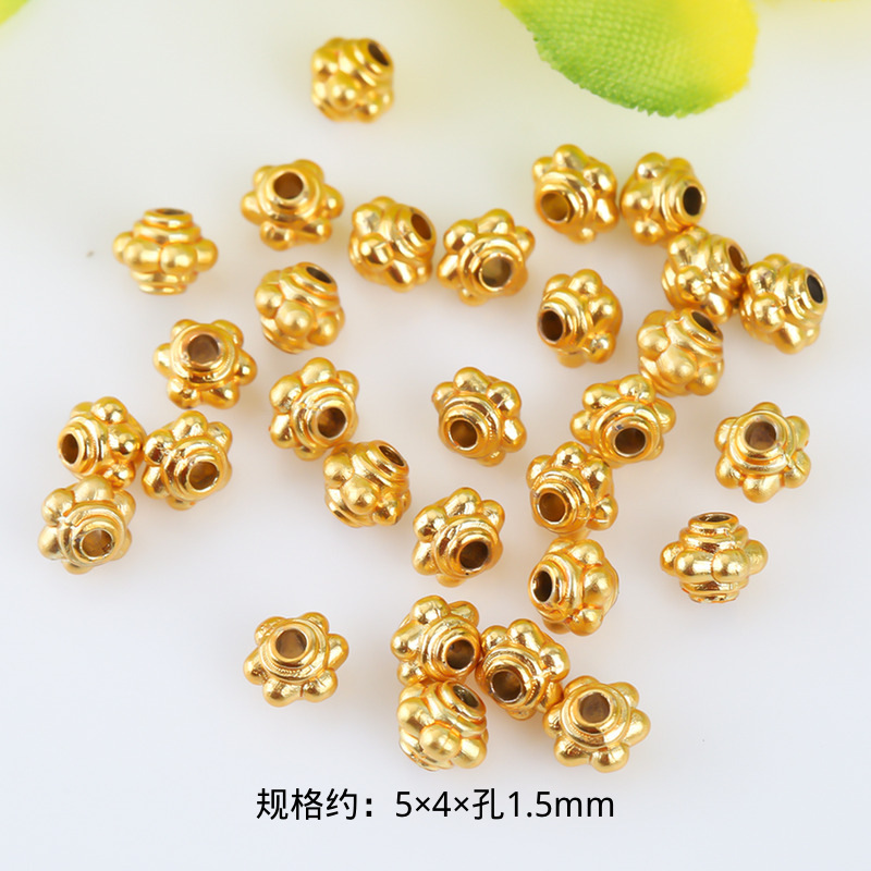 Ancient-style gold beads, dragonfly eyes, sand gold loose beads, diy bracelet accessories, necklaces, beaded and stringing jewelry accessories wholesale pic 1