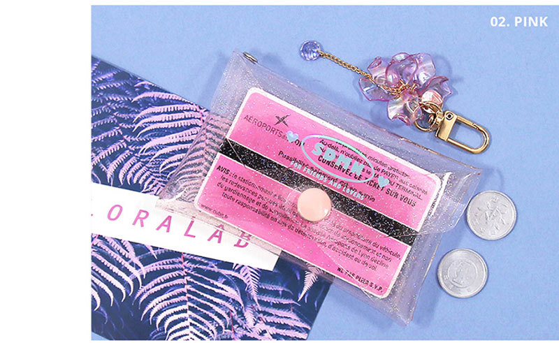 PVC transparent jelly bag, transparent three-dimensional makeup bag, custom-made LOGO printed crystal glitter, snap-on coin bag pic 11