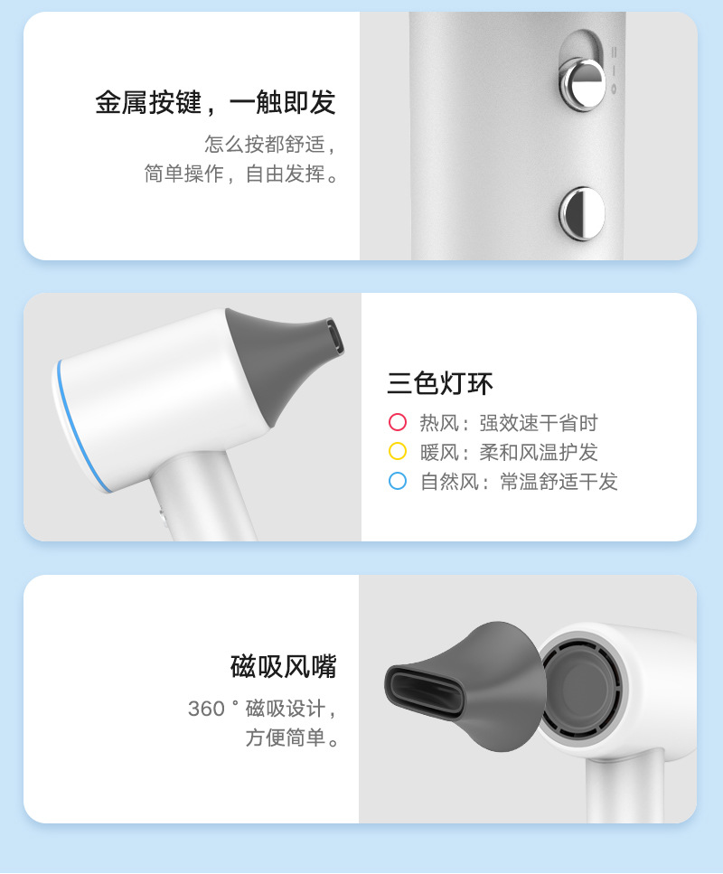 High-speed hair dryer, negative ion constant temperature hair care blower, 110,000 RPM, cross-border e-commerce cross-border exclusive supply pic 16