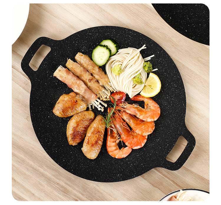 Outdoor tourmaline barbecue plate, non-stick barbecue plate, Korean-style commercial frying plate, teppanyaki induction cooker, household frying and grilling plate pic 19