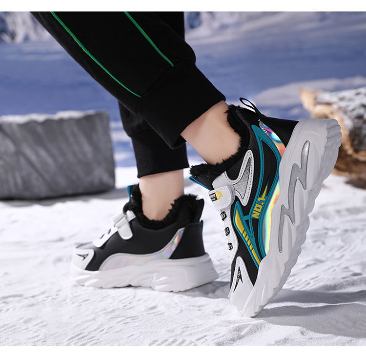 男童鞋子2024秋冬季新款加绒保暖中大童鞋儿童防滑棉鞋学生运动鞋详情14