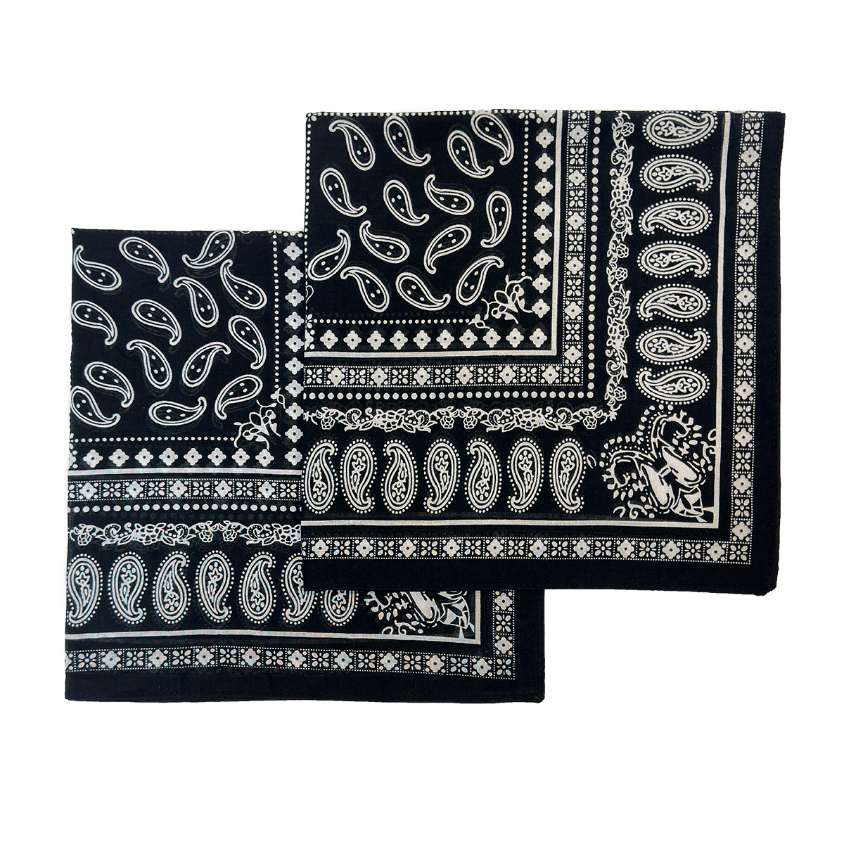 欧美热销 跨境专供 时尚纯棉腰果小方巾组合装 厂家批发详情4