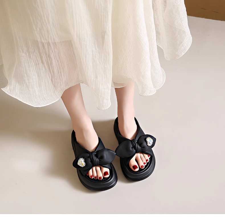 2024年夏季外穿舒适新款时尚休闲百搭厚底一字拖蝴蝶结女士凉拖鞋详情20