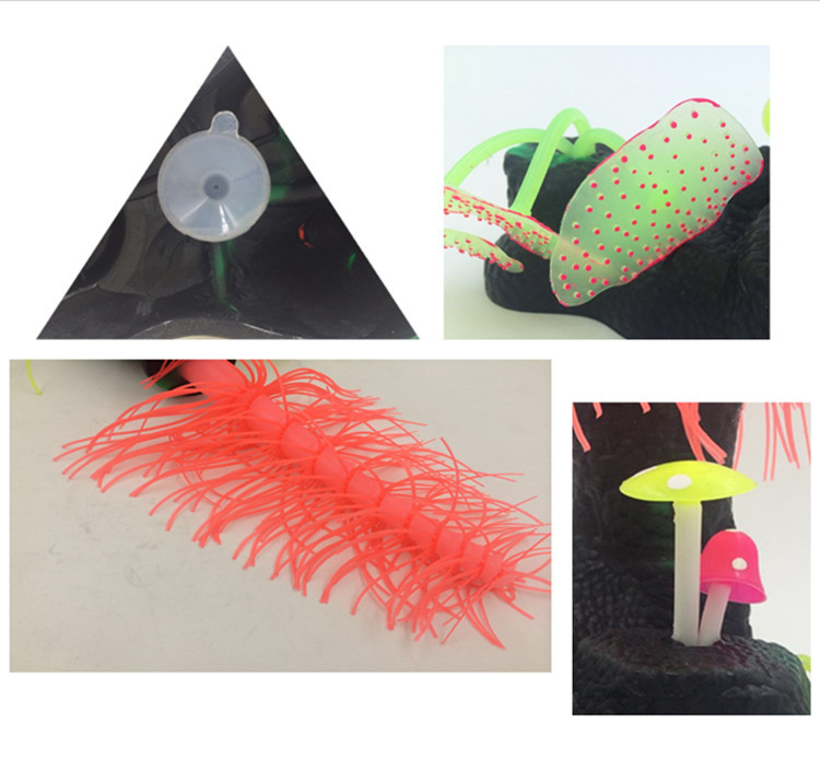 Wholesale multi-color fish tank landscaping soft Christmas tree coral silicone base simulation jellyfish aquarium decoration products pic 30