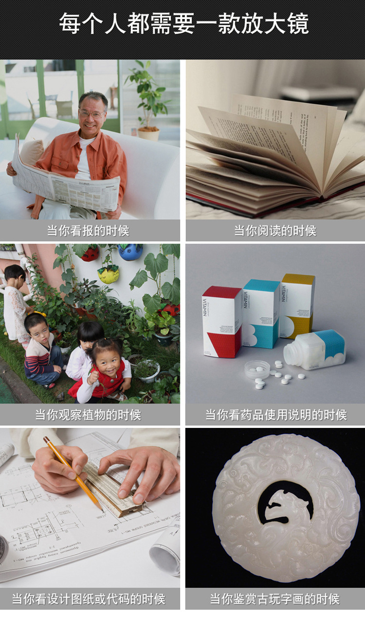 The TH-7004DB high-power microscope with a phone holder, antique and jewelry appraiser, and acrylic magnifying glass with LED light pic 9