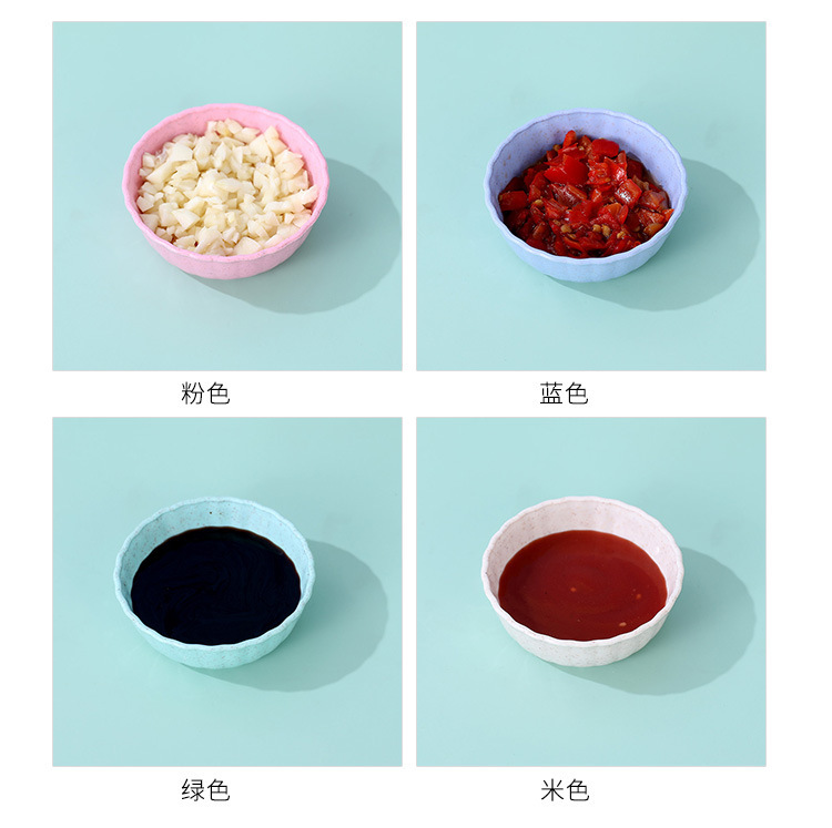 创意家用小麦秸秆小碗小号迷你调味碟咸菜小碟子餐蘸料酱油调料碟详情6