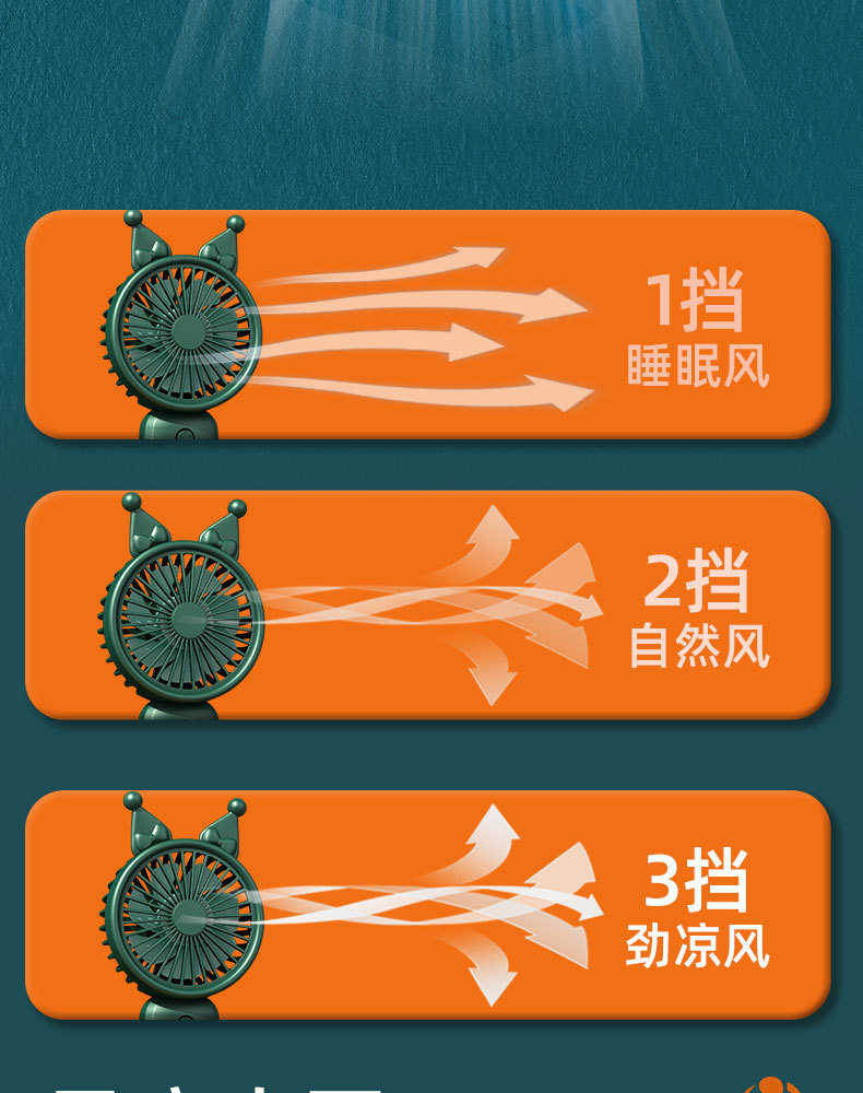 2025新款跨境手持风扇usb充电小风扇便携迷你宿舍桌面礼品logo详情8