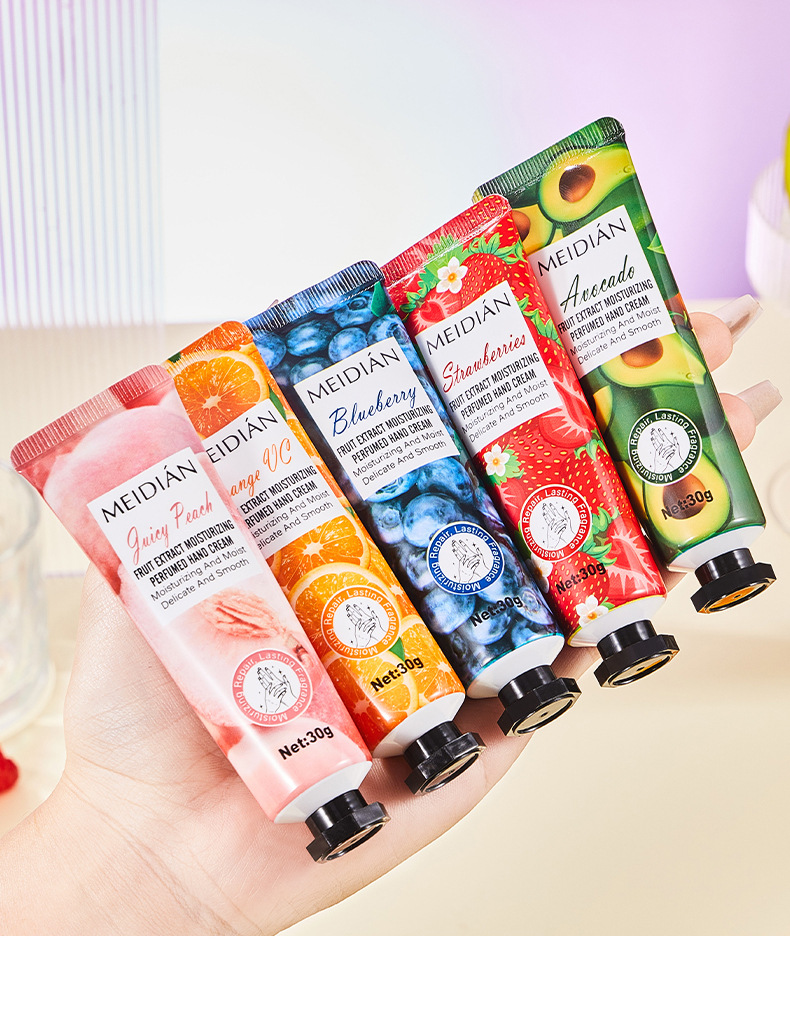 [versión en inglés de comercio exterior especial] crema de mano perfumada de frutas 5 bolsas conjunto de crema de mano al por mayor pic 21