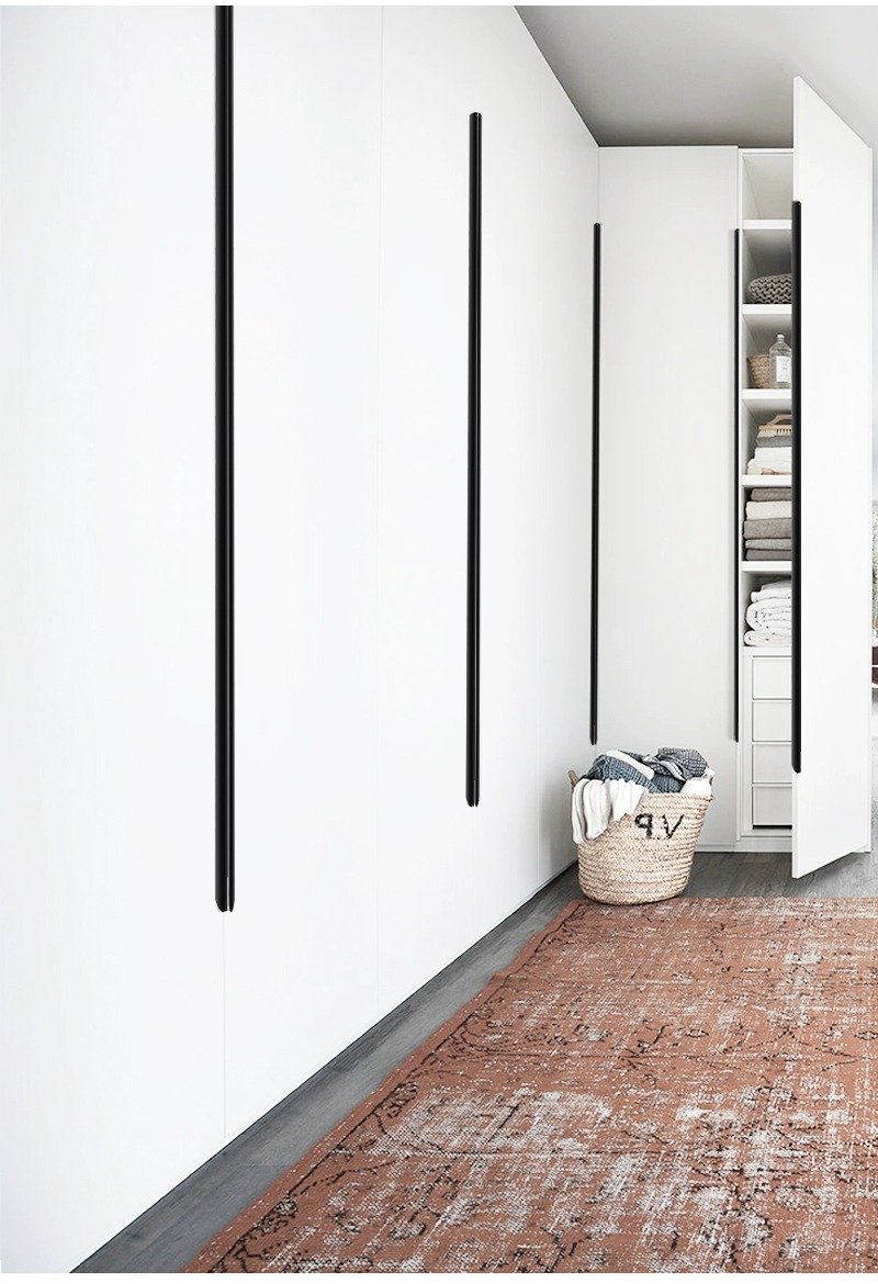 Wholesale aluminum alloy American-style edge-sealed invisible cabinets, wardrobes, cabinet door handles, modern drawer door handles from the manufacturer pic 24