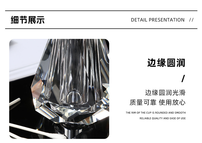 Glass vases, aroma diffusers, simple American transparent tabletop, restaurant tea table, decorative items, crystal handicrafts in stock pic 7