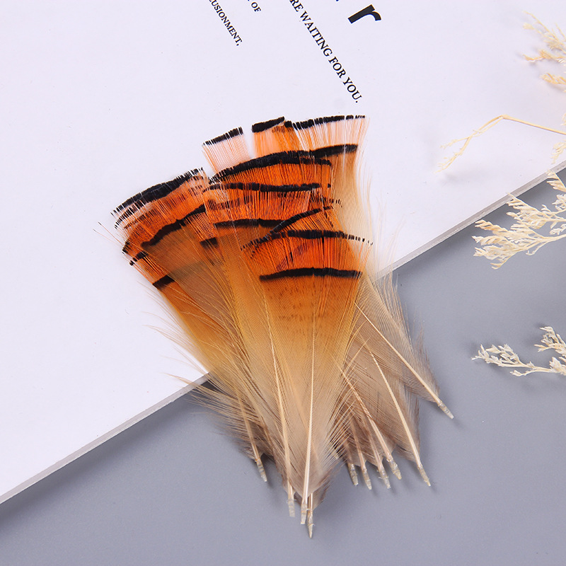 厂家批发珍珠鸡毛彩色羽毛 服装DIY手工工艺品饰品耳环材料野鸡毛详情27