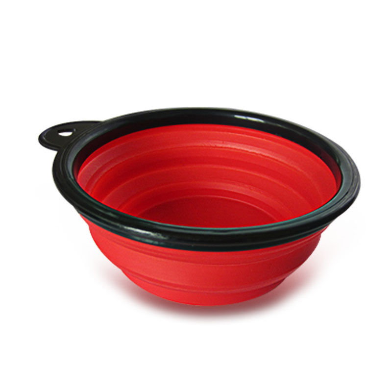 Folding bowl for dog outdoor travel, black-framed dog food bowl, dog water bowl with buckle, tpr anti-choking bowl pic 6