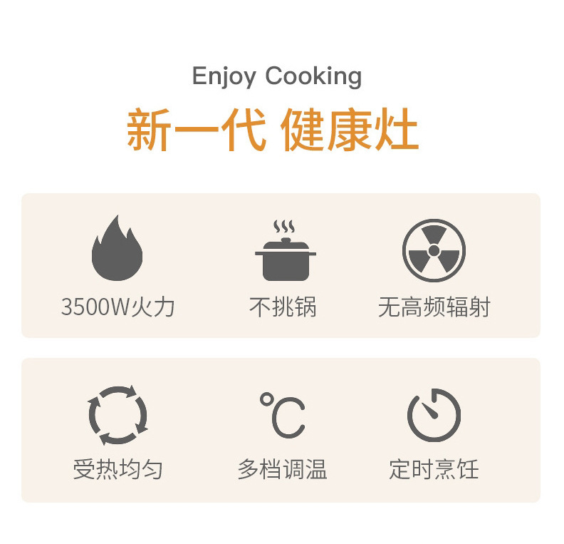 Electric ceramic stove, household, foreign trade gift, multi-functional electric ceramic stove, no pot picky, Middle East 3500W high-power electric stove pic 2