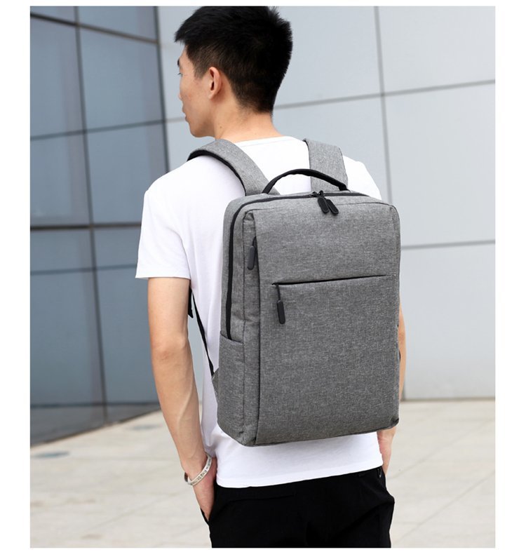 Cross-border backpacks, simple notebooks, business computer bags, campus student schoolbags, trendy travel backpacks that can be printed with logos pic 49