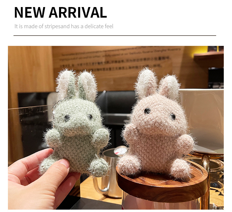 Cute cartoon rabbit plush pendant, creative figurine keychain, backpack pendant, mini decorative pendant pic 10