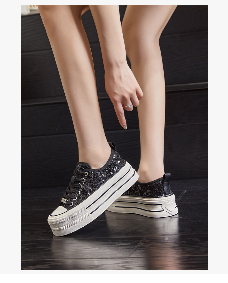 新款头层猪皮内里板鞋2025春季厚底休闲时尚女鞋ins风银色小白鞋详情31