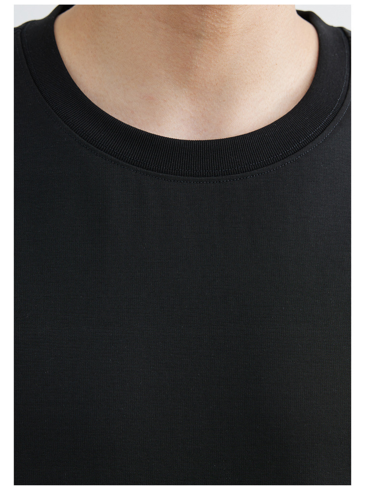 速干冰丝棉 圆领刺绣凉感短袖t恤男2024夏季新款微宽松半袖体恤衫详情32