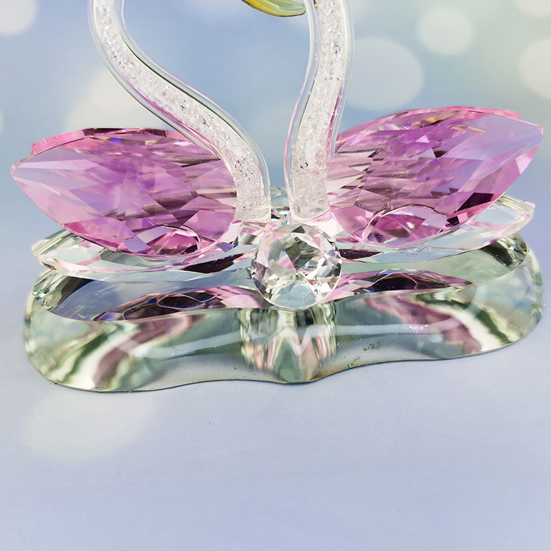 Crystal Swan Car Perfume Seat, heart-shaped romantic starry sky, brilliant pink swan, elegant and exquisite car decoration for ladies pic 19