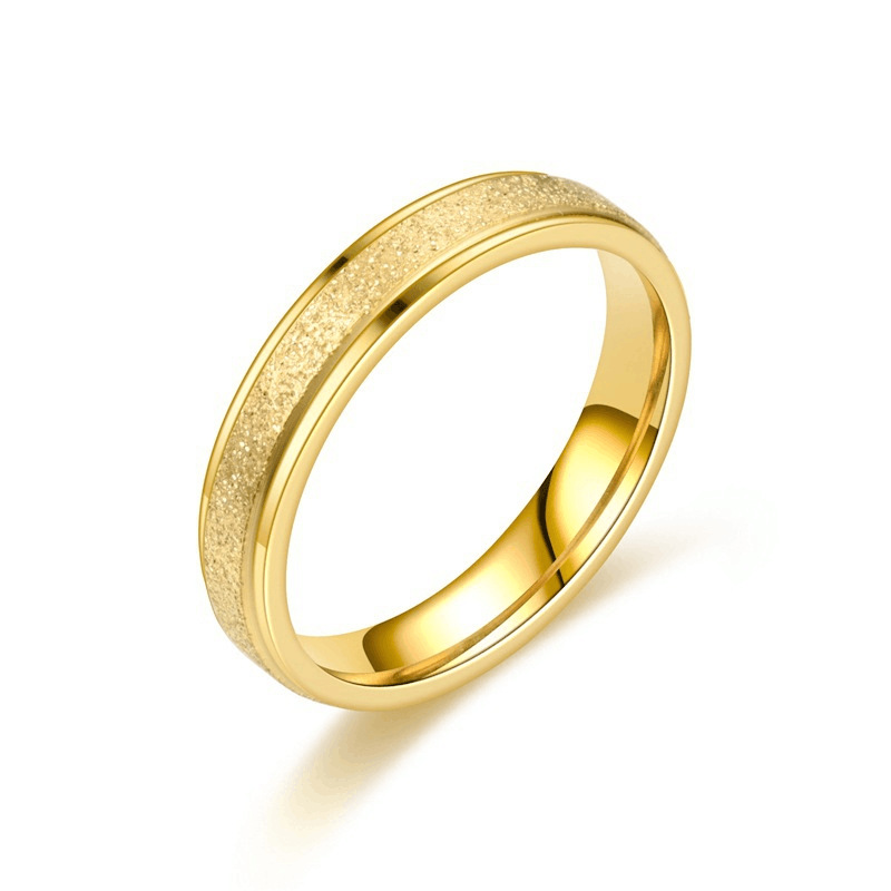ing Trend European and American niche titanium steel frosted rings, Korean style fashionable couple rings for women, cross-border jewelry for men/domestic trend products pic 16
