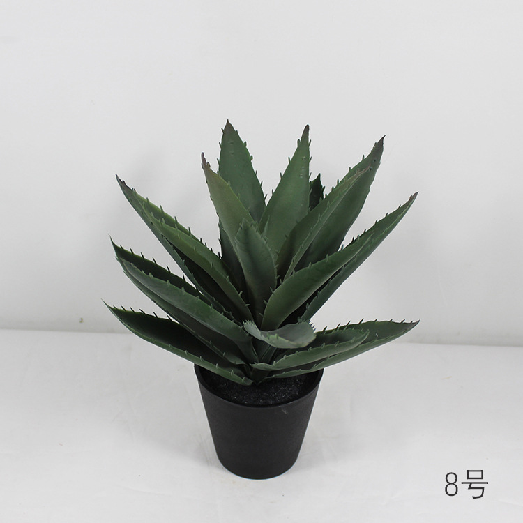 Artificial aloe vera potted plant, mini indoor decoration, artificial tree, artificial small green plant, Nordic artificial green plant ornament, reed pic 16