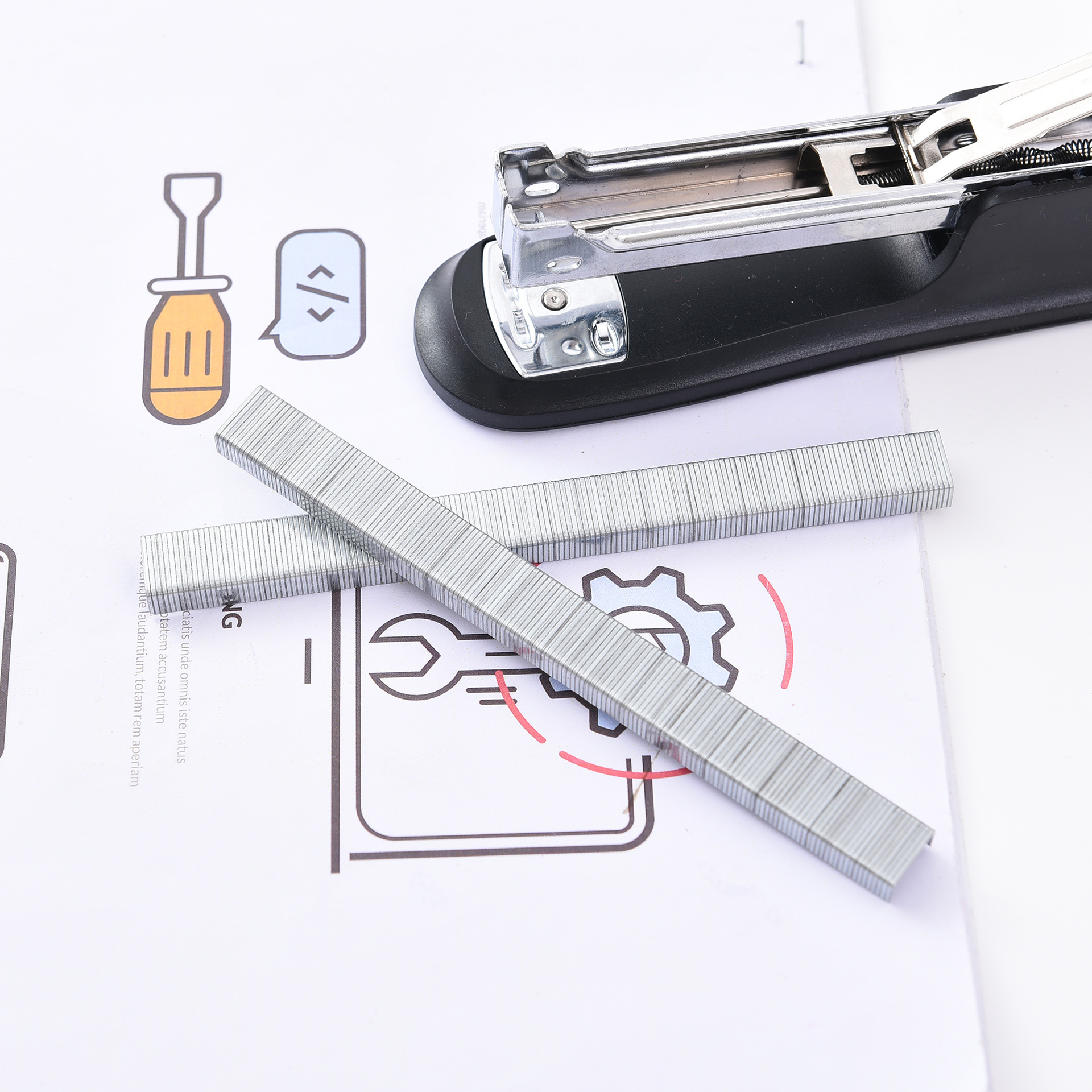 Factory direct supply of cross-border exclusive stapler pins, 13/6 pins wholesale, strong penetration, electroplated anti-rust pic 8